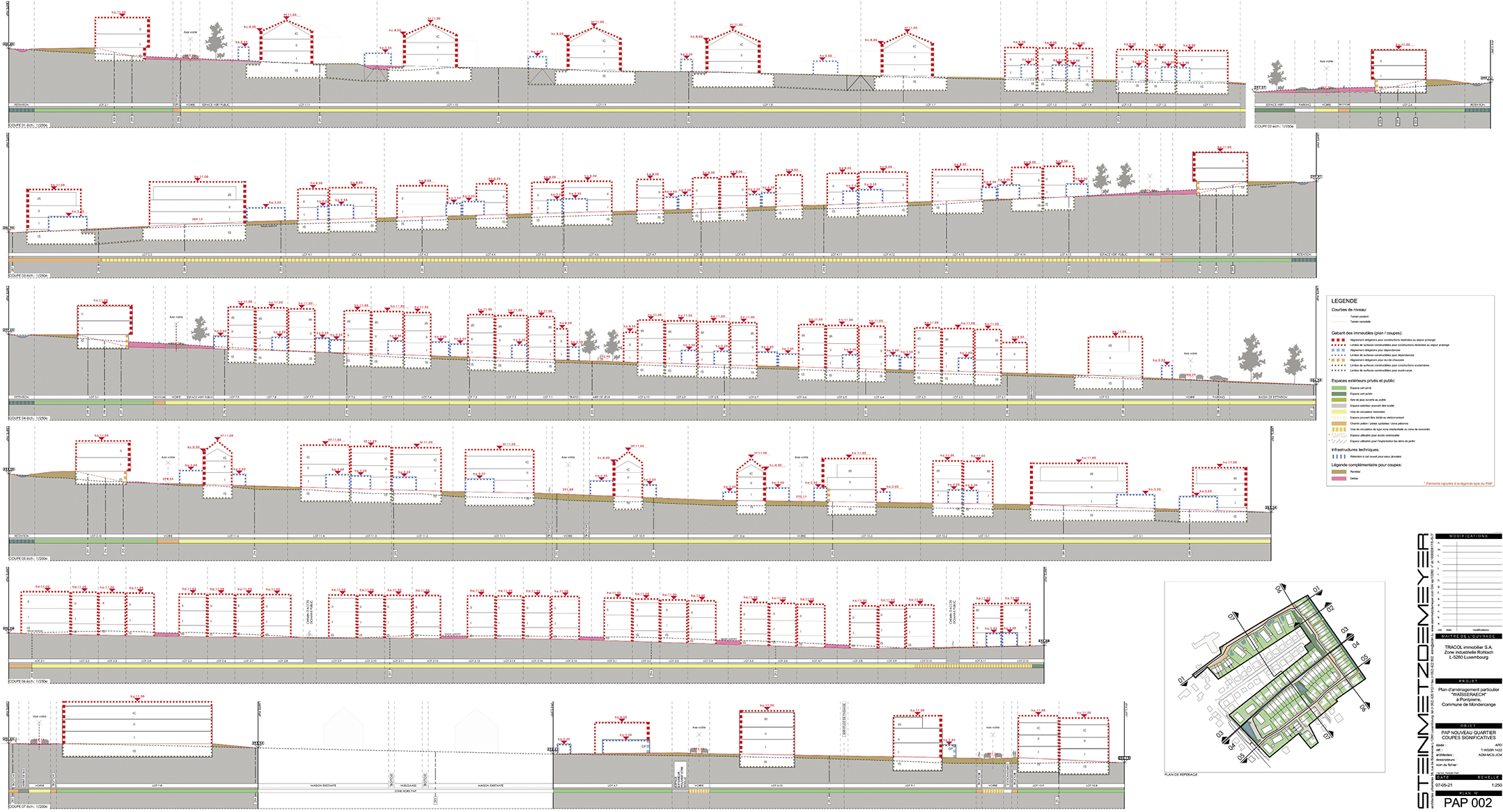 5-6 Elaboration d’un plan d’aménagement pour une nouveau quartier d’habitation de 6,7Ha à Pontpierre, Commune de Mondercange STEINMETZDEMEYER ARCHITECTES URBANISTES S.à R.L.