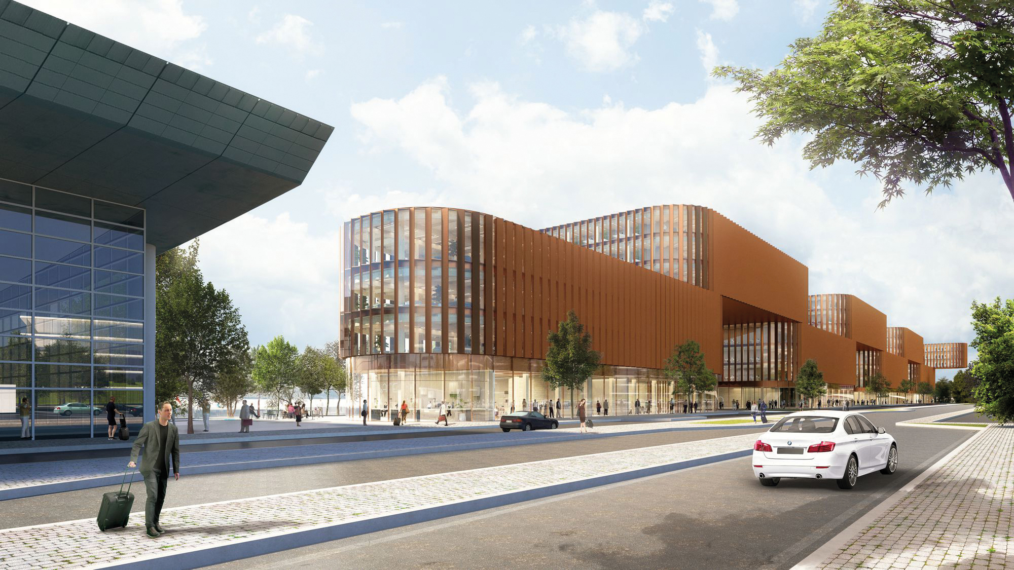 SKYPARK – BUSINESSCENTER A LUXEMBOURG-FINDEL Maître d’ouvrage : LuxAirport / Architecte :BIG - METAFORM AU CARRE CABINET D’INGENIEURS-CONSEILS - AU2