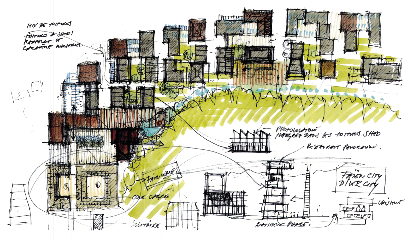 Plan d’aménagement particulier ‘Villeroy & Boch’,Luxembourg-Rollingergrunden association momentanée avec le bureau KSPJürgen Engel Architekten GmbH (D)Actuellement en cours d’élaboration Fabeck Architectes ARCHITECTURE URBANISME