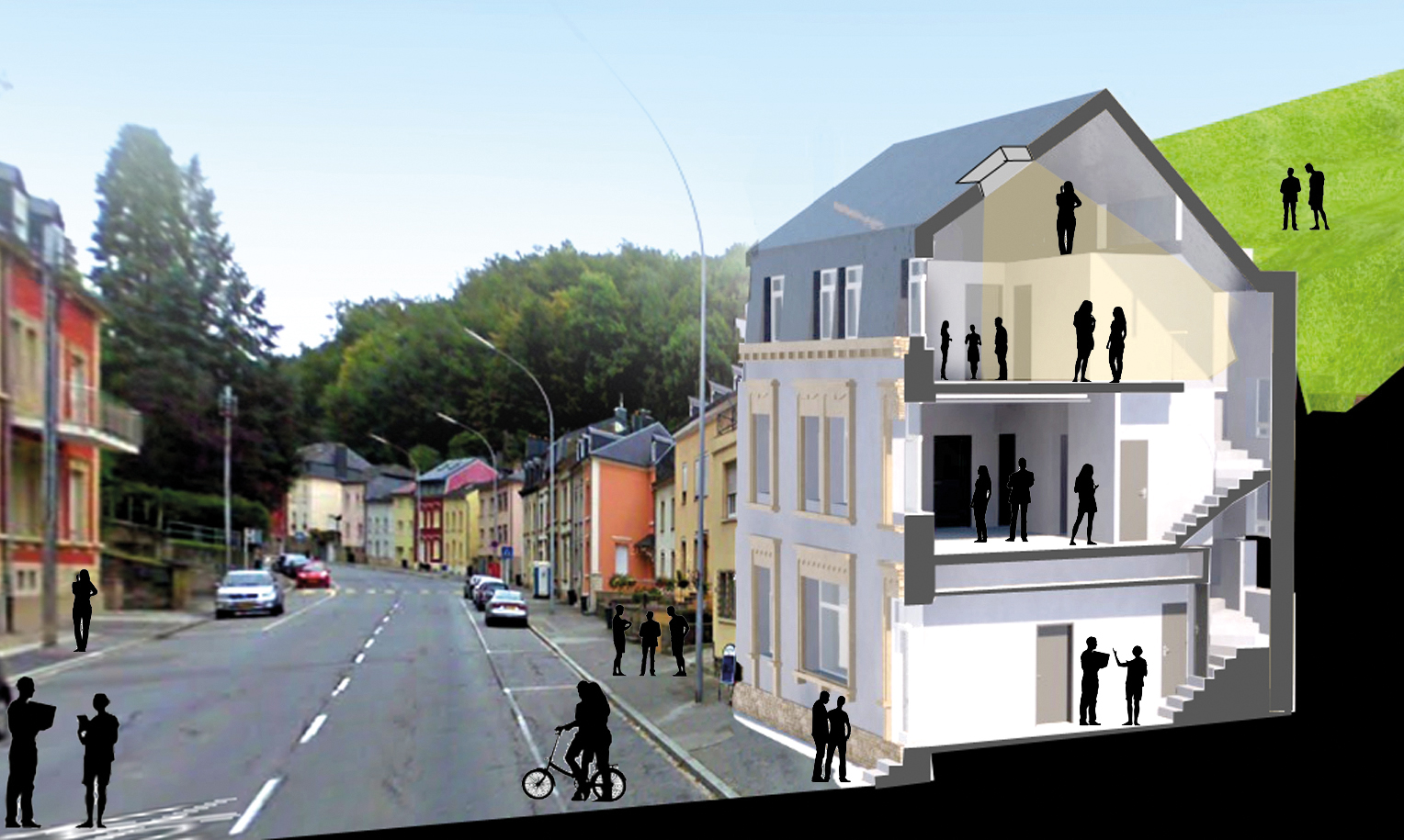 2 Transformation d´une brasserie en appartements ATELIER D´ARCHITECTURE FRANK THOMA S.A.