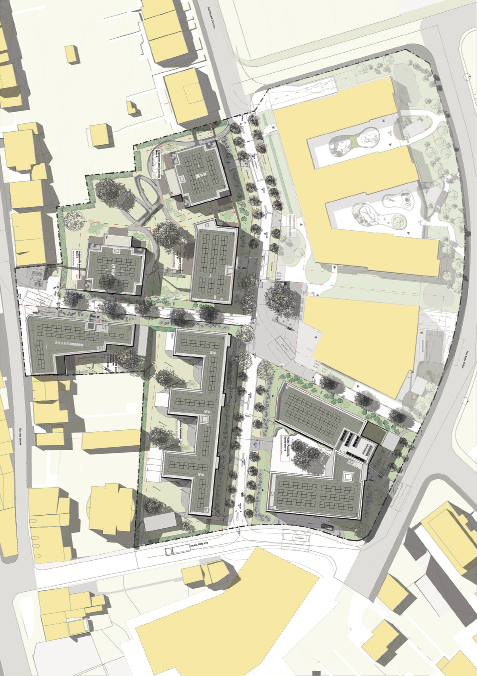 4 Centre de Pétange : Rédaction du Plan d’Aménagement Particulier et conception des aménagements publics ATELIER DU SUD S.A.