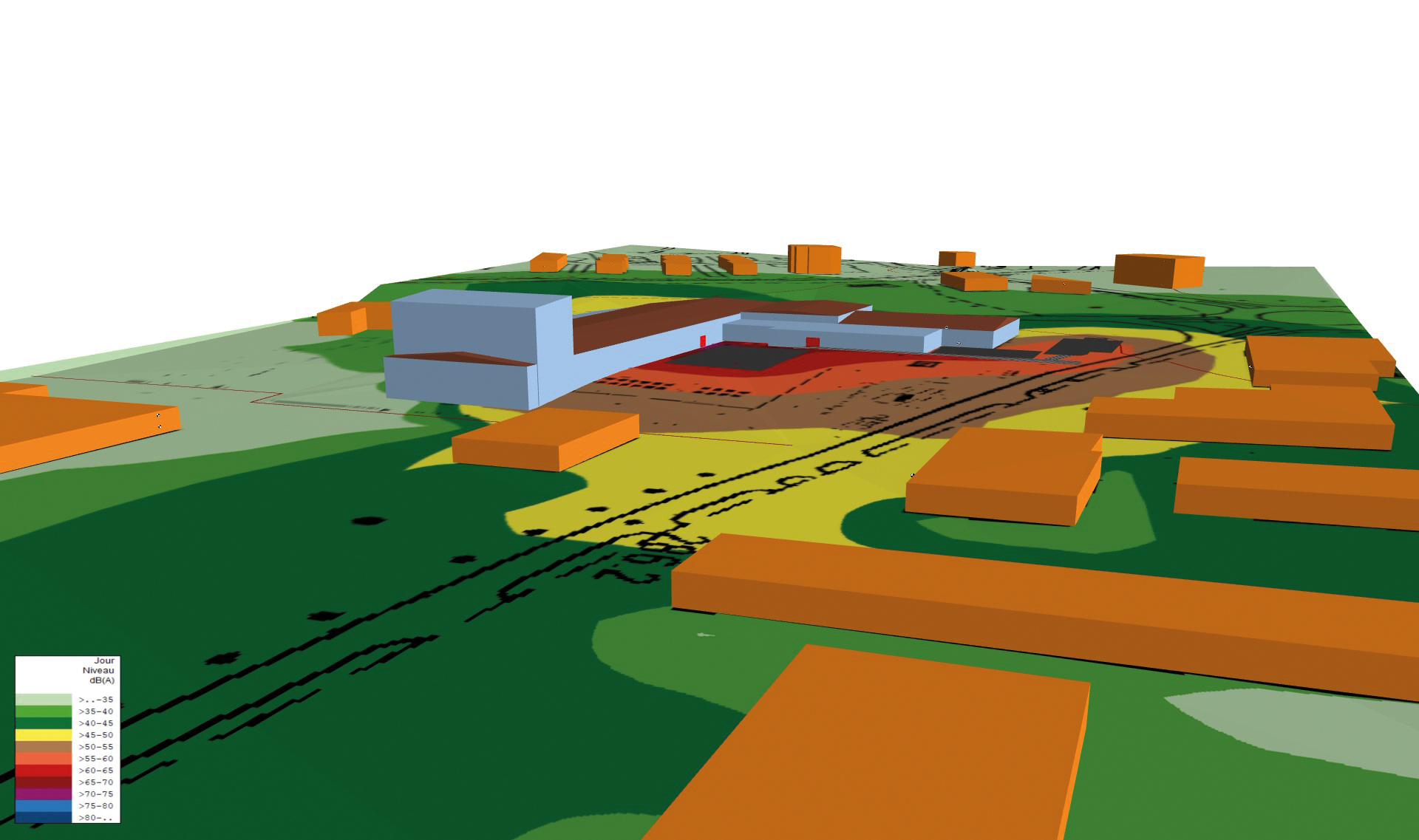 6 Site industriel - simulation acoustique ENERGIE ET ENVIRONNEMENT S.A.