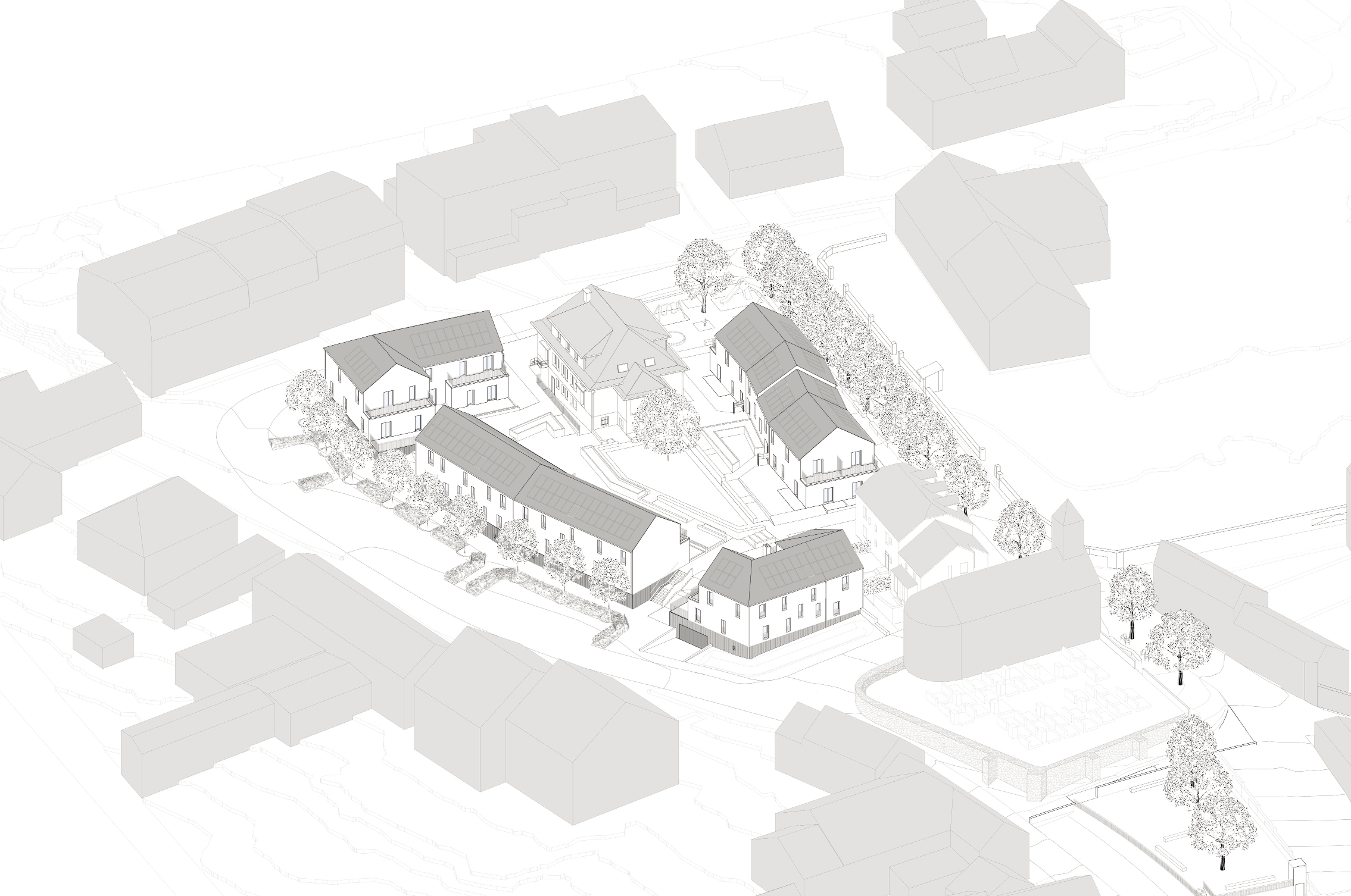4-6 Logements sociaux et place de convivialité à Peppange (concours - 2e lauréat) DIANE HEIREND ARCHITECTES S.à R.L.