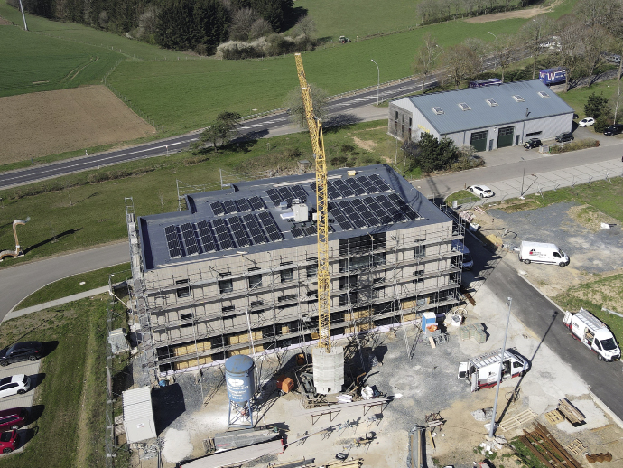 4 Construction de notre nouveau siège social à Heiderscheid Architecte: Studio Concept BUREAU D’éTUDES RAUSCH & ASSOCIéS INGéNIEURS-CONSEILS S.à R.L.