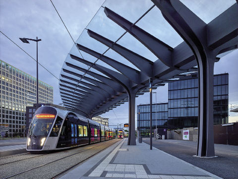 1 Auvent Quai Tram Rond-point Serra Kirchberg SCHROEDER & ASSOCIES S.A.INGENIEURS-CONSEILS