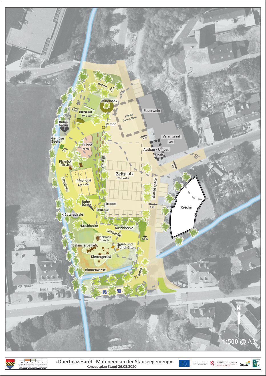 1 Harlange Zentraum - Platzgestaltung mit Bürgerbeteiligung (LEADER Projekt) PACT S.à R.L.BUREAU D’ÉTUDES EN AMÉNAGEMENT DU TERRITOIRE ET URBANISME