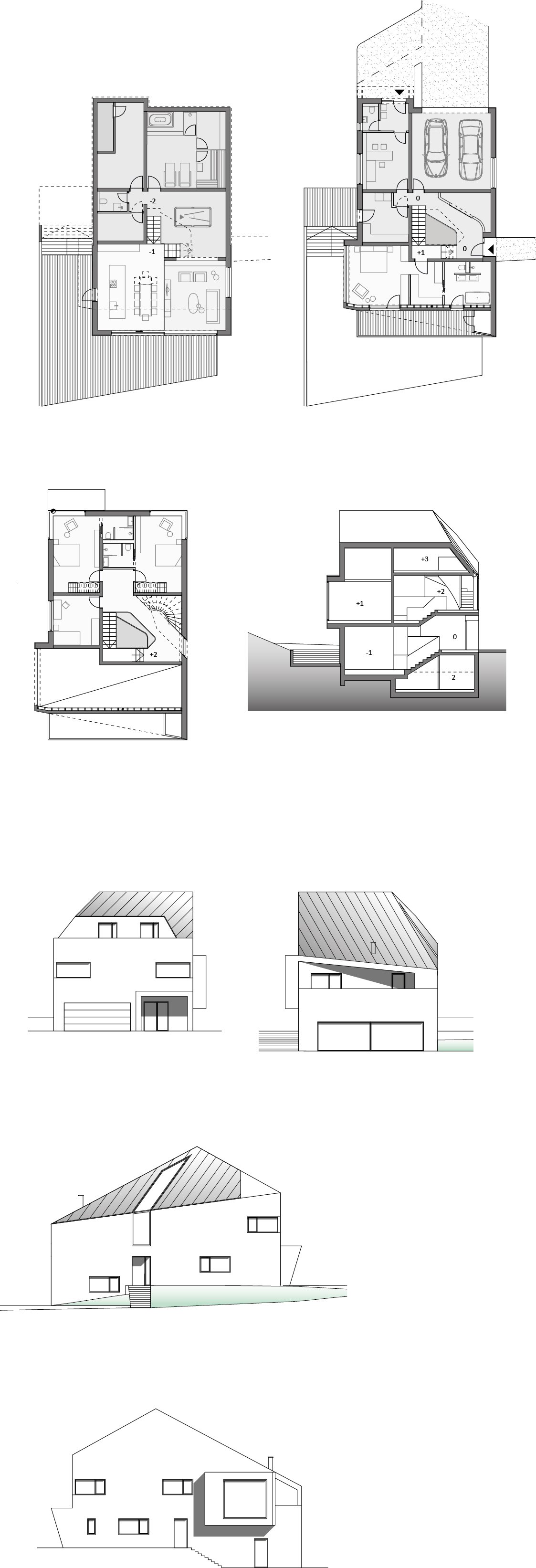 Plans, coupe, facades - VILLA C-UB FORMSOCIETY S.à R.L.